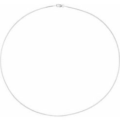 Ch80 / Rhodium-Plated Sterling Silver / Box / 1 Mm / 24 In / Lobster Clasp / Polished / Box Chain