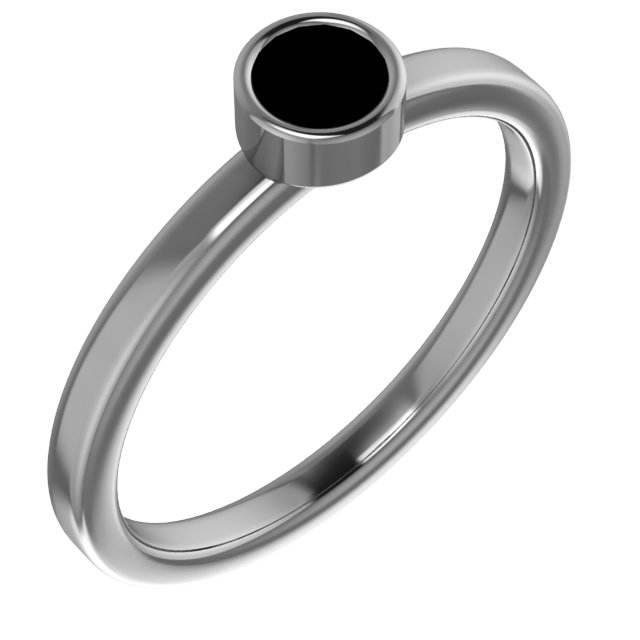 71806 / Ring / Set / Rhodium-Plated Sterling Silver / Imitation Ruby / Round / 4 Mm / Polished / Imitation Ruby Ring