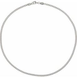 C804 / Stainless Steel / Curb / 3.2 Mm / 30 In / Lobster Clasp / Diamond-Cut / Diamond-Cut Curb Chain