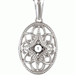 H+ / 18 In / Polished / .03 Ct Natural Diamond Necklace