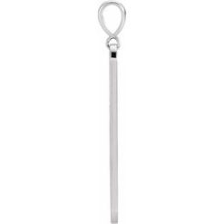 G-H / Polished / .01 Ctw Natural Diamond Moon Phases Bar Pendant