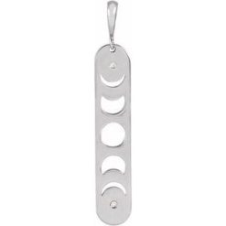 87526 / Pendant / Set / 14K White / Round / Natural Diamond / 1Mm :: 0.01 Ctw / I1