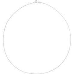 Ch1082 / Sterling Silver / Curb / 1 Mm / 24 In / Spring Ring / Polished / Curb Chain