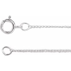 Ch1082 / Sterling Silver / Curb / 1 Mm / 24 In / Spring Ring / Polished / Curb Chain