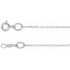 Ch338 / Sterling Silver / Cable / 1.1 Mm / 16 In / Spring Ring / Polished / Cable Chain