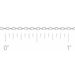 Ch338 / Sterling Silver / Cable / 1.1 Mm / Per Inch / None (Per Inch) / Polished / Cable Chain