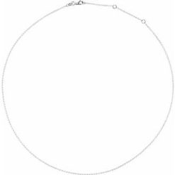 Ch1041 / Sterling Silver / Rolo / 1.3 Mm / 16-18 In / Lobster Clasp / Polished / Rolo Chain