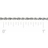 Ch946 / Sterling Silver / Rope / 1.3 Mm / Per Inch / None (Per Inch) / Diamond-Cut / Diamond-Cut Rope Chain