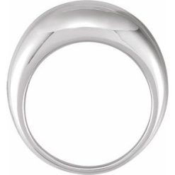 50199 / Sterling Silver / 7 / 14 Mm / Polished / Dome Ring