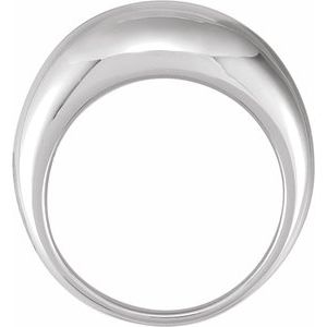 50199 / Sterling Silver / 7 / 14 Mm / Polished / Dome Ring
