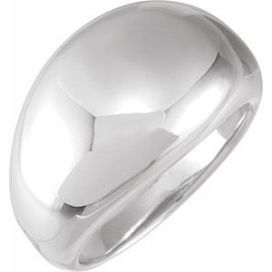 50199 / Sterling Silver / 7 / 14 Mm / Polished / Dome Ring