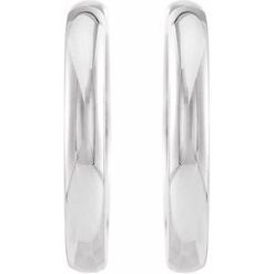 20004 / Earring / Sterling Silver / 17 Mm / 2.39 Mm / Pair / Hinged / Polished / Hinged Hoop Earrings