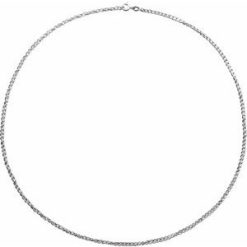 Ch74 / Sterling Silver / Rope / 2 Mm / 18 In / Spring Ring / Polished / Rope Chain