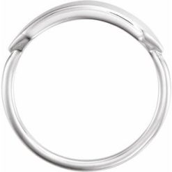 51718 / Sterling Silver / Rectangle / 19.7 X 5 Mm / Brush / Polished / Signet Ring