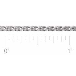 Ch1073 / Sterling Silver / Wheat / 2.25 Mm / Per Inch / None (Per Inch) / Polished / Wheat Chain