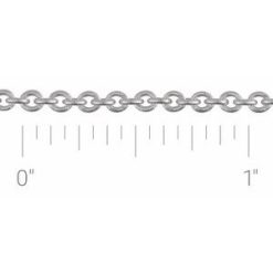 Ch1223 / Sterling Silver / Cable / 2.4 Mm / Per Inch / None (Per Inch) / Polished / Cable Chain