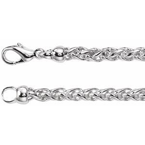 Ch266 / Sterling Silver / Wheat / 4 Mm / 16 In / Lobster Clasp / Polished / Wheat Chain