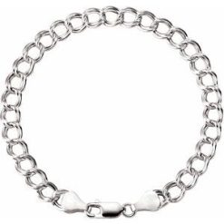 Ch656 / Sterling Silver / Curb / 4.5 Mm / 8 In / Lobster Clasp / Polished / Hollow Curb Chain