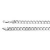 Ch656 / Sterling Silver / Curb / 4.5 Mm / 8 In / Lobster Clasp / Polished / Hollow Curb Chain