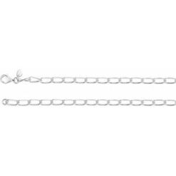 Ch1084 / Sterling Silver / Curb / 4.7 Mm / 24 In / Lobster Clasp / Polished / Long Curb Chain
