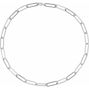 Ch1208 / Sterling Silver / Paperclip-Style / 6.2 Mm / 20 In / Lobster Clasp / Polished / Paperclip-Style Chain
