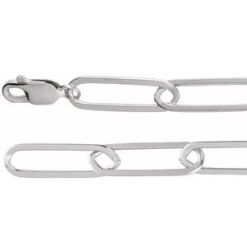 Ch1208 / Sterling Silver / Paperclip-Style / 6.2 Mm / 20 In / Lobster Clasp / Polished / Paperclip-Style Chain