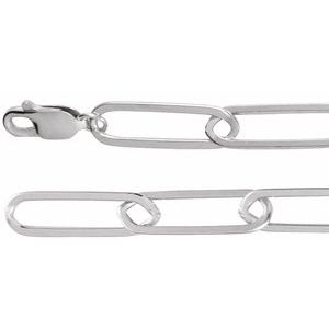 Ch1208 / Sterling Silver / Paperclip-Style / 6.2 Mm / 20 In / Lobster Clasp / Polished / Paperclip-Style Chain