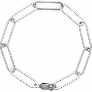 Ch1208 / Sterling Silver / Paperclip-Style / 6.2 Mm / 7 In / Lobster Clasp / Polished / Paperclip-Style Chain