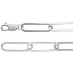 Ch1208 / Sterling Silver / Paperclip-Style / 6.2 Mm / 7 In / Lobster Clasp / Polished / Paperclip-Style Chain