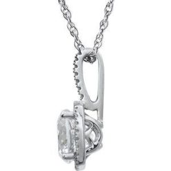H-J / 18 In / Polished / Lab-Grown White Sapphire And .015 Ctw Natural Diamond Necklace