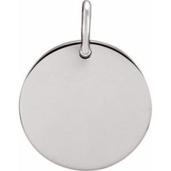 84848 / Charm / Sterling Silver / 20.2 X 20.2 Mm / Polished / Circle Charm/Pendant