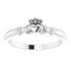 52308 / Ring / 14K White / Polished / Claddagh Ring