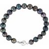 67628 / Bracelet / Set / Sterling Silver / Pearl / Cultured Black Freshwater Pearl / 8.0-9.0 Mm / 7 3/4 In / Polished / Cultured Black Freshwater Pearl Bracelet