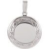 84922 / Pendant / Sterling Silver / 26.8 X 18.7 Mm / Polished / Round Locket