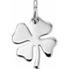 86408 / Charm / Sterling Silver / Polished / Four Leaf Clover Charm/Pendant
