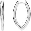 85186 / Earring / Sterling Silver / 24.3 X 14.25 Mm / 2.6 Mm / Pair / Hinged / Polished / Round Tube Hinged Earrings