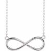 85947 / Necklace / Sterling Silver / 21.7 X 7.7 Mm / 16-18 In / Polished / Infinity-Inspired Necklace