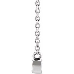 87395 / Necklace / Sterling Silver / 23 X 4.81 Mm / 18 In / Polished / Petite Mama Script Necklace