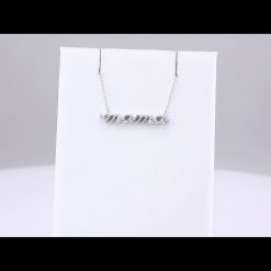 87395 / Necklace / Sterling Silver / 23 X 4.81 Mm / 18 In / Polished / Petite Mama Script Necklace