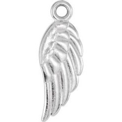 R45320 / Dangle / Sterling Silver / 15.4 X 5.5 Mm / Polished / Angel Wing Dangle