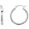 20347 / Earring / Sterling Silver / 20 Mm / 3 Mm / Pair / Catch / Polished / Hoop Earrings