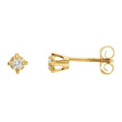 Round 4-Prong Stud Earrings