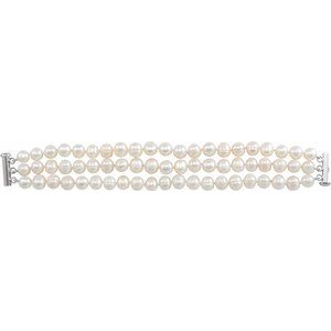 Pearl 3-Strand Bracelet - Image 2