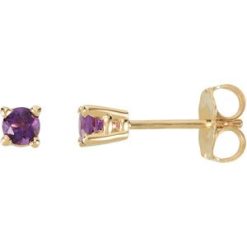 Round 4-Prong Stud Earrings