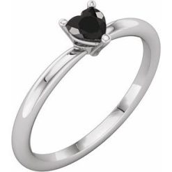Heart Solitaire Ring