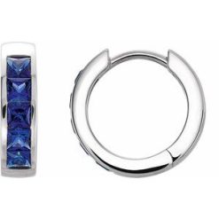 Channel-Set Hoop Earrings