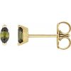Solitaire V-Prong Stud Earrings