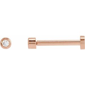 Round Bezel-Set Earrings
