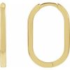 Elongated Hoop Earrings