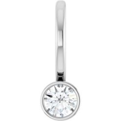 Bezel-Set Solitaire Charm/Pendant